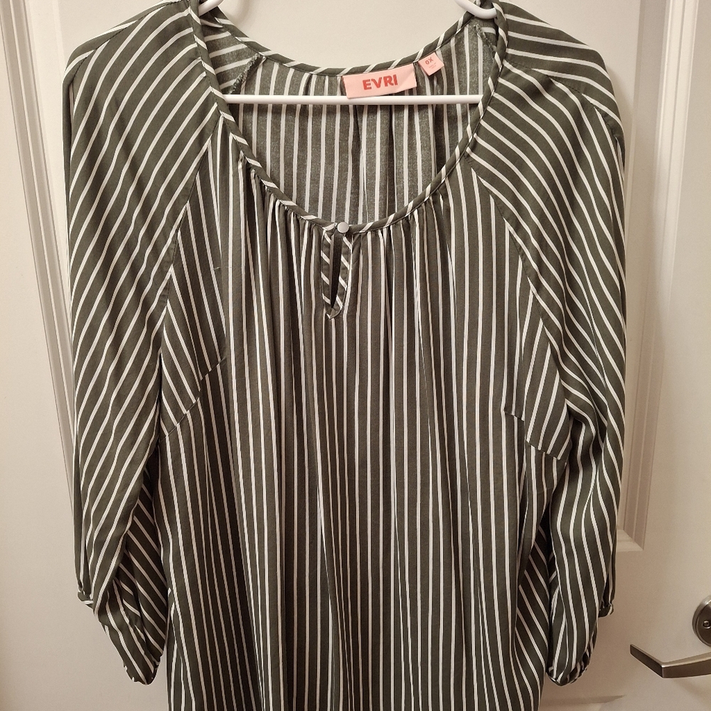 Evri long sleeve stripe blouse